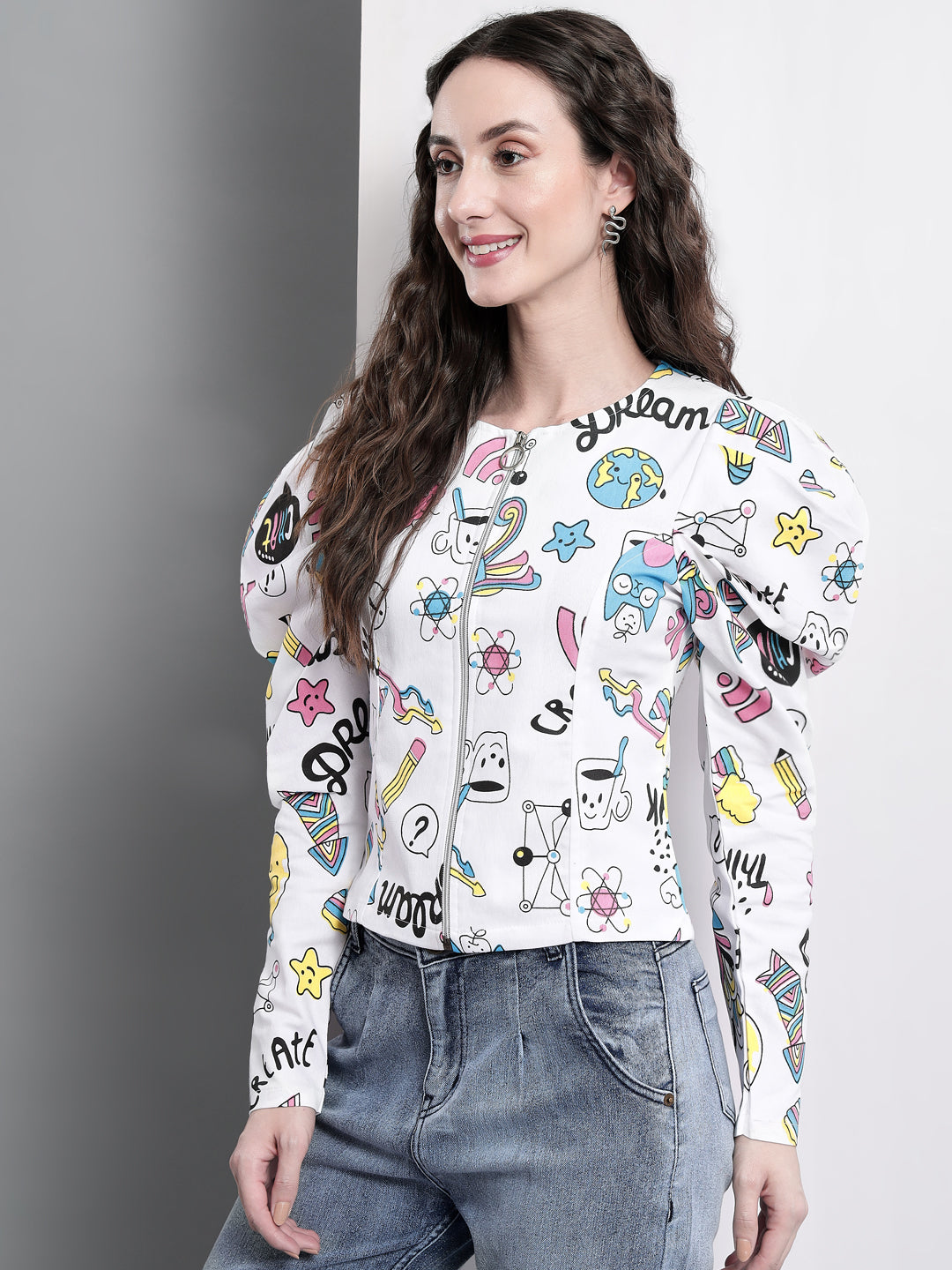 TANDUL  Full Sleeve Printed Women Biker/Riding Jacket