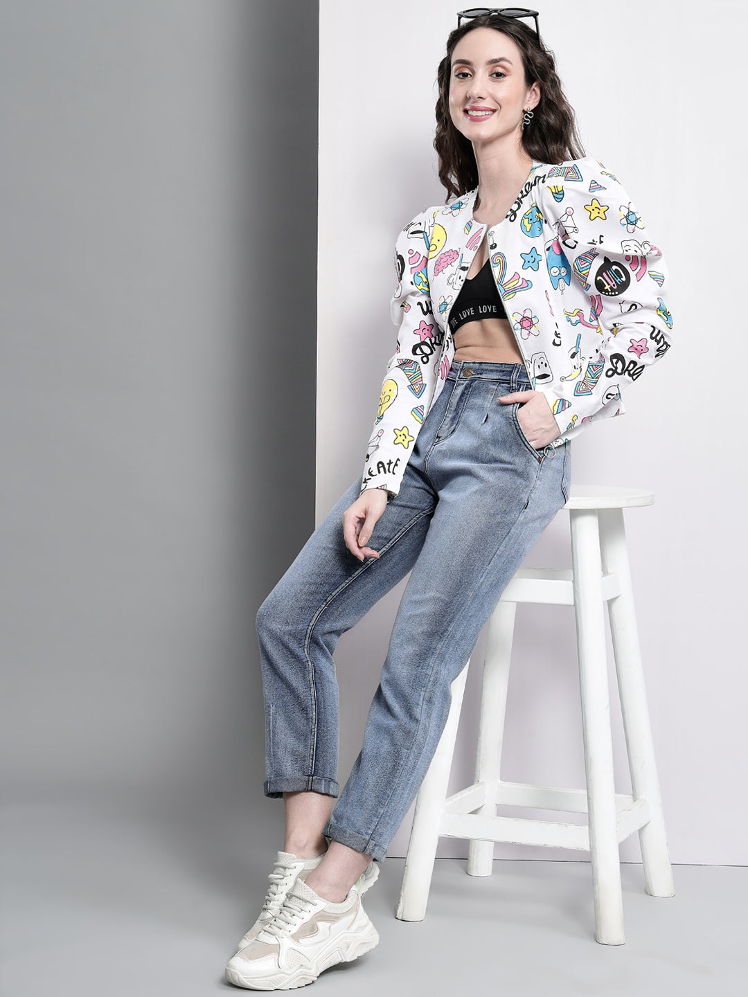 TANDUL  Full Sleeve Printed Women Biker/Riding Jacket