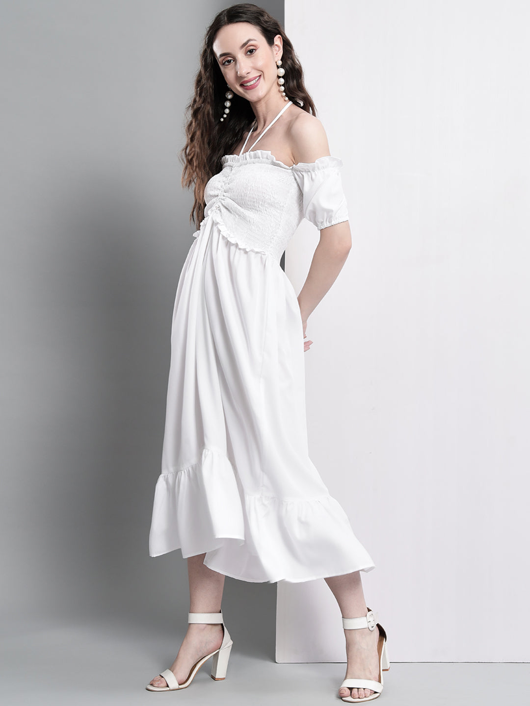 TANDUL  Women Maxi White Dress