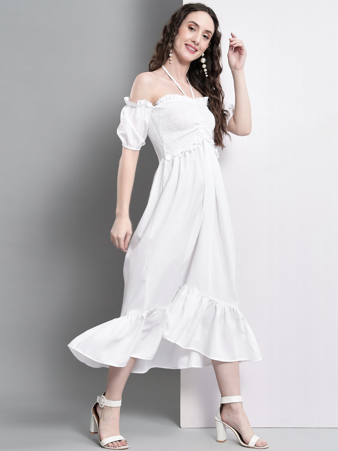 TANDUL  Women Maxi White Dress