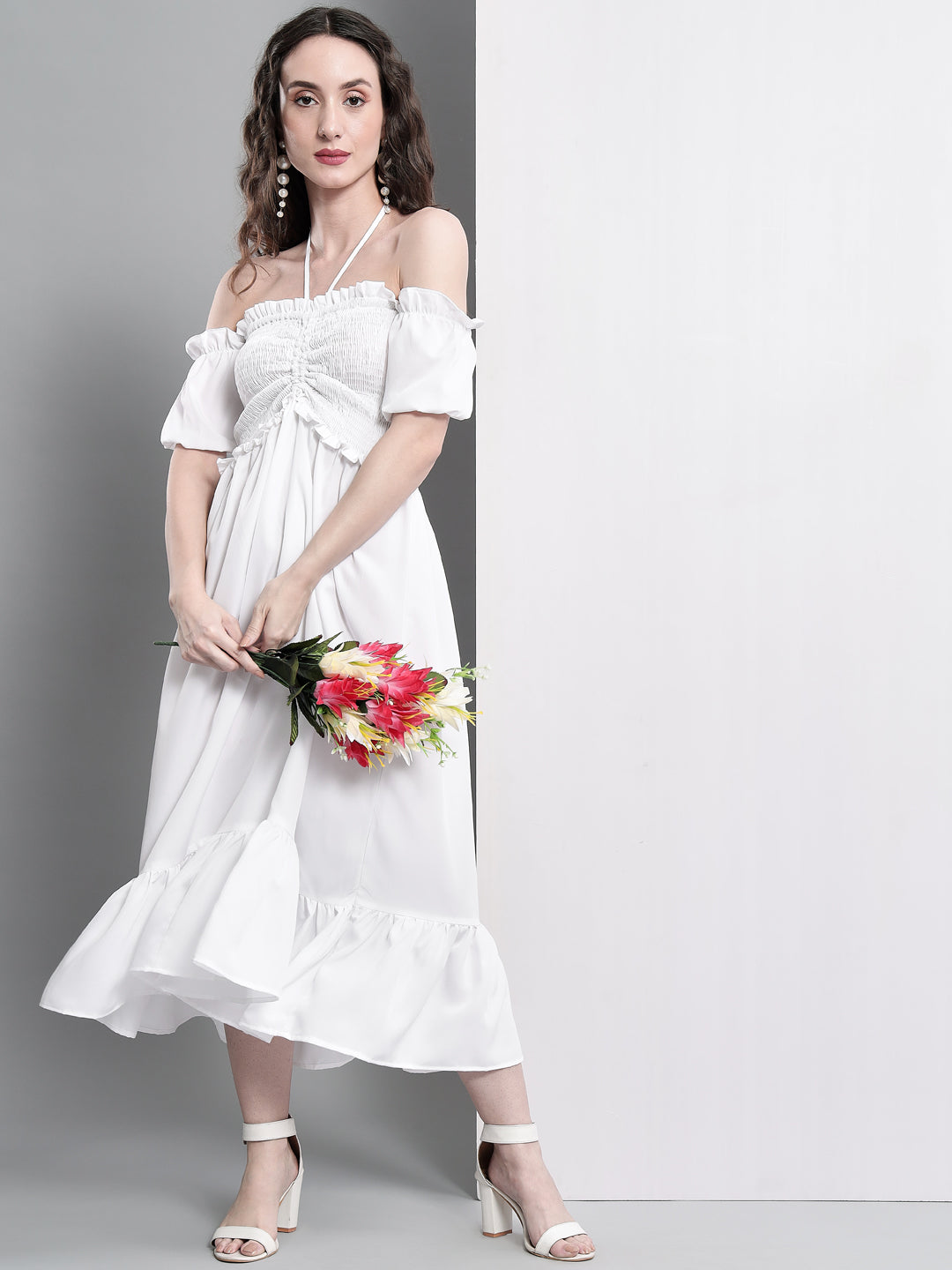 TANDUL  Women Maxi White Dress