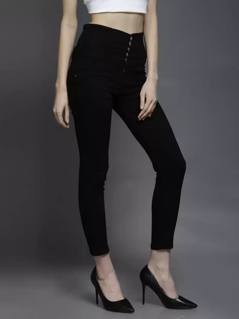 TANDUL  Regular Women Black Jeans