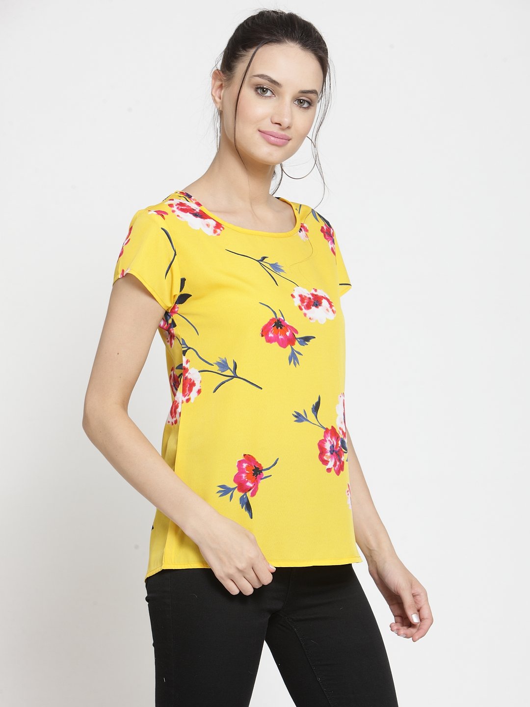 ZARVEY Casual Regular Sleeve Printed Women Multicolor Top