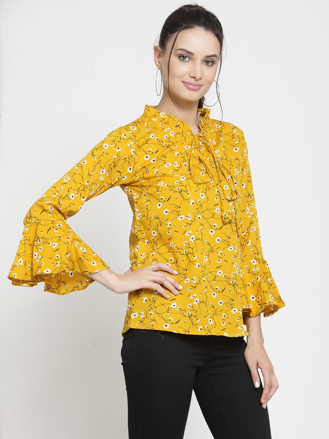 ZARVEY Casual Full Sleeve Printed Women Multicolor Top