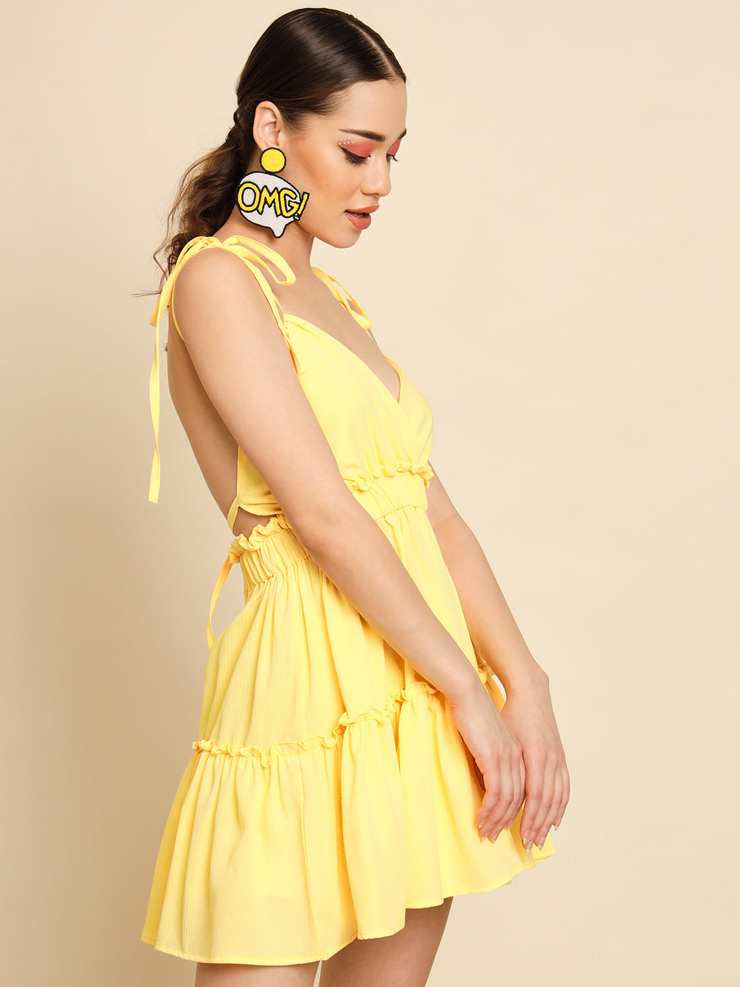 TANDUL  Women A-line Yellow Dress