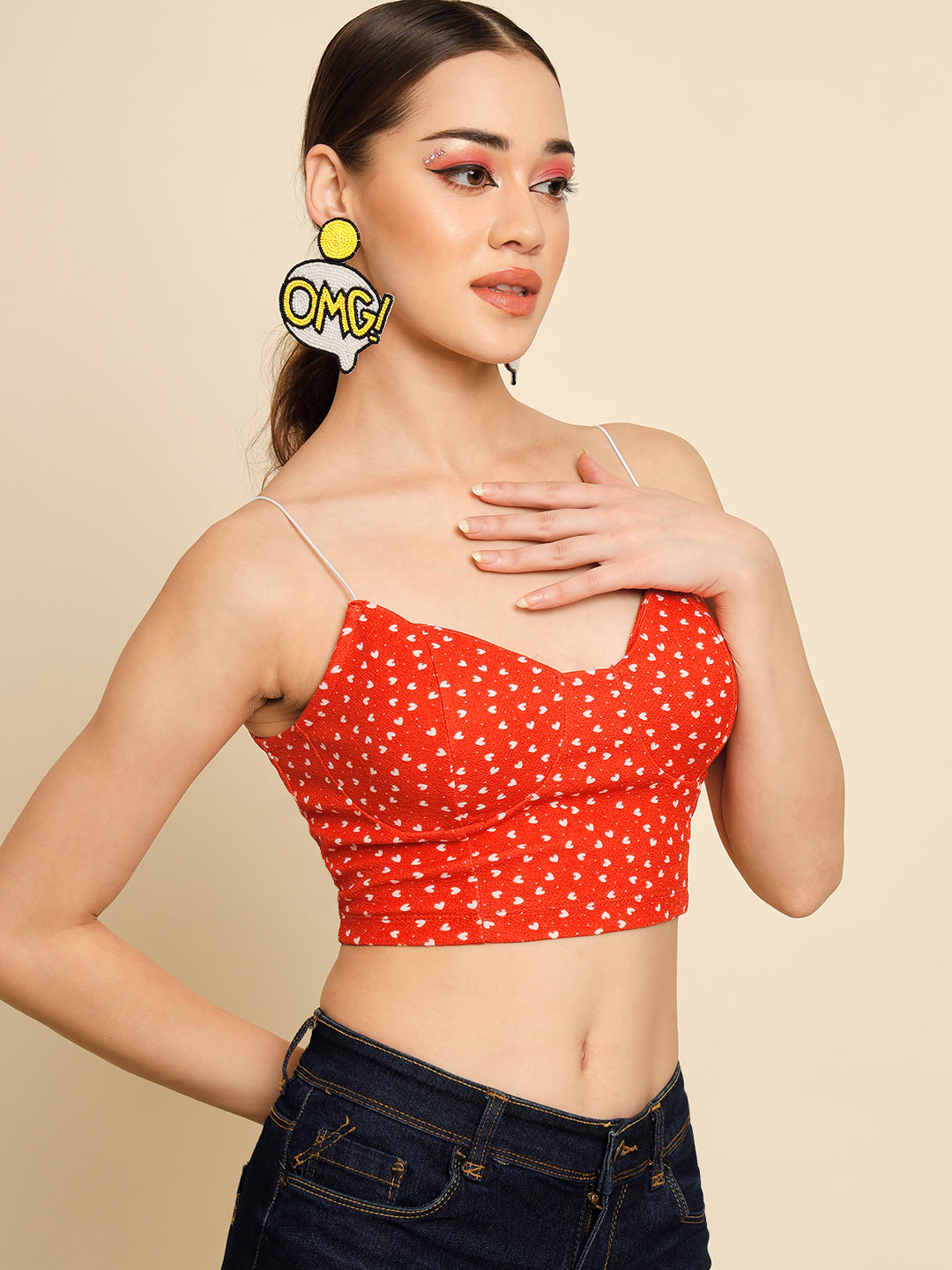 TANDUL  Casual Sleeveless Printed Women Multicolor Top