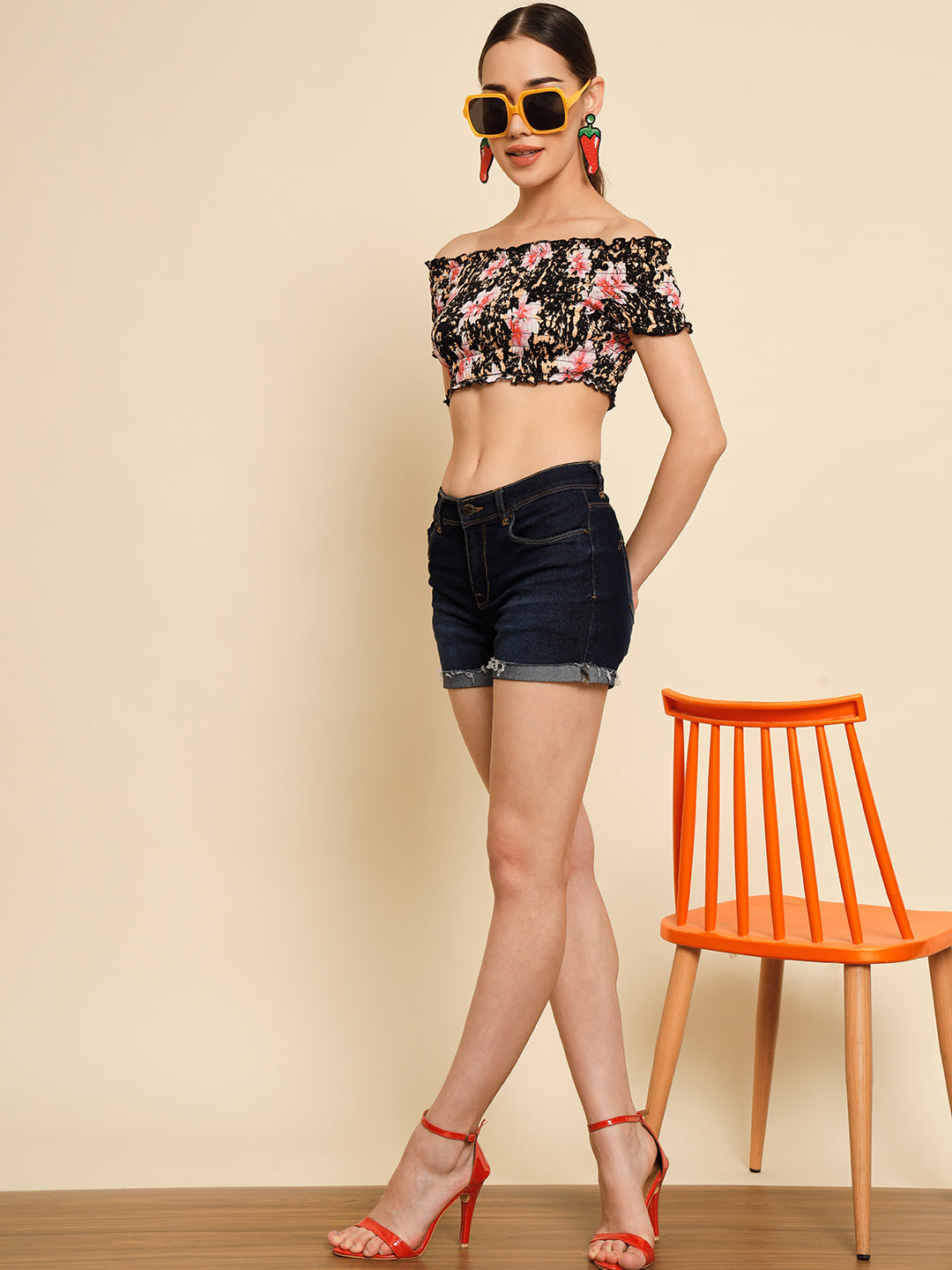 TANDUL  Casual Sleeveless Printed Women Multicolor Top