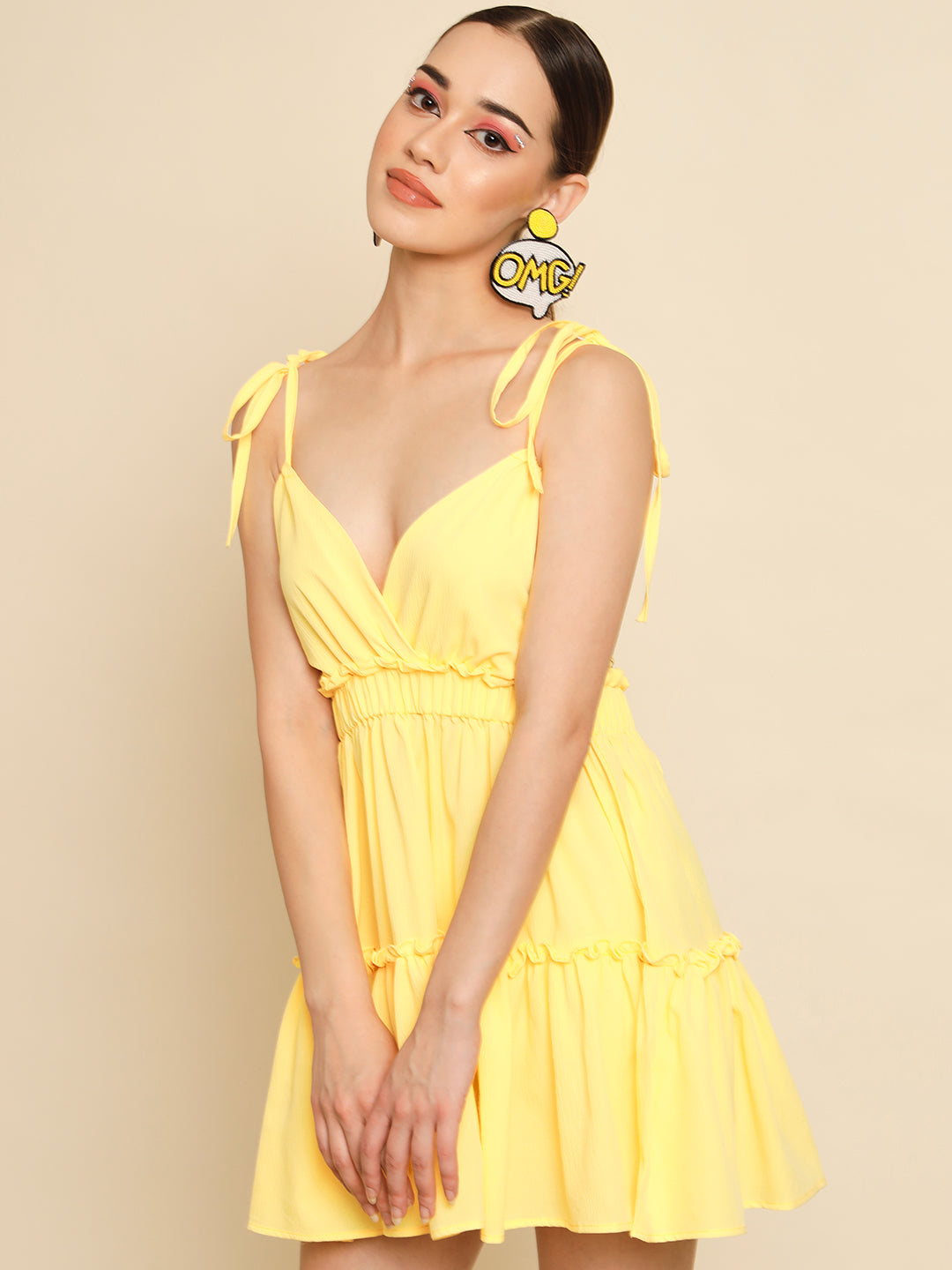 TANDUL  Women A-line Yellow Dress