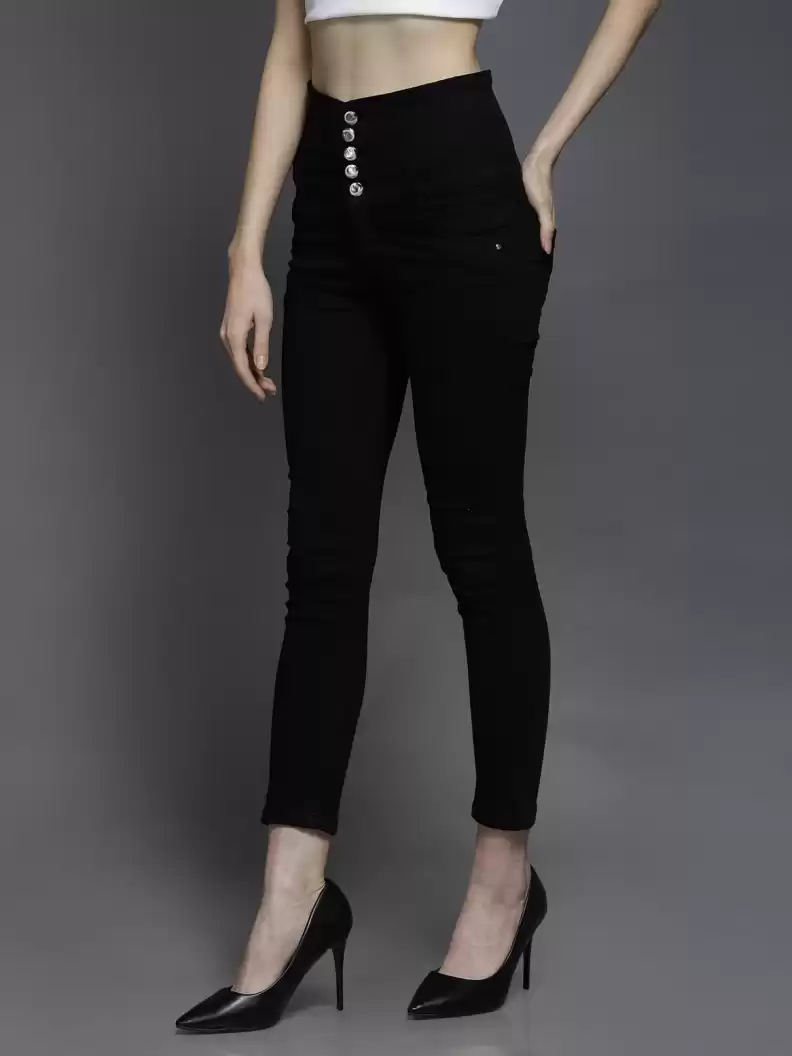 TANDUL  Regular Women Black Jeans