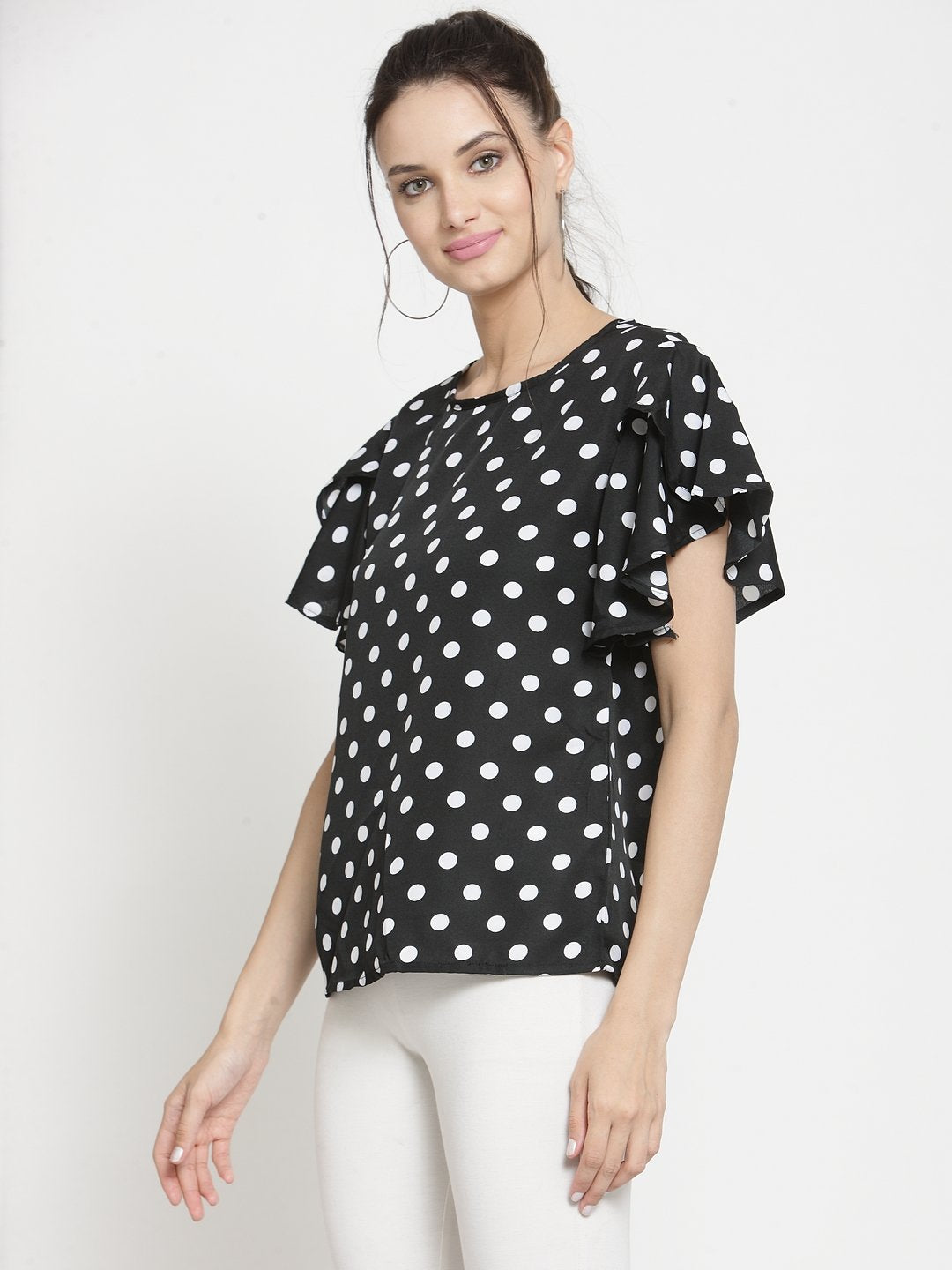 ZARVEY Casual Sleeve Printed Women Multicolor Top