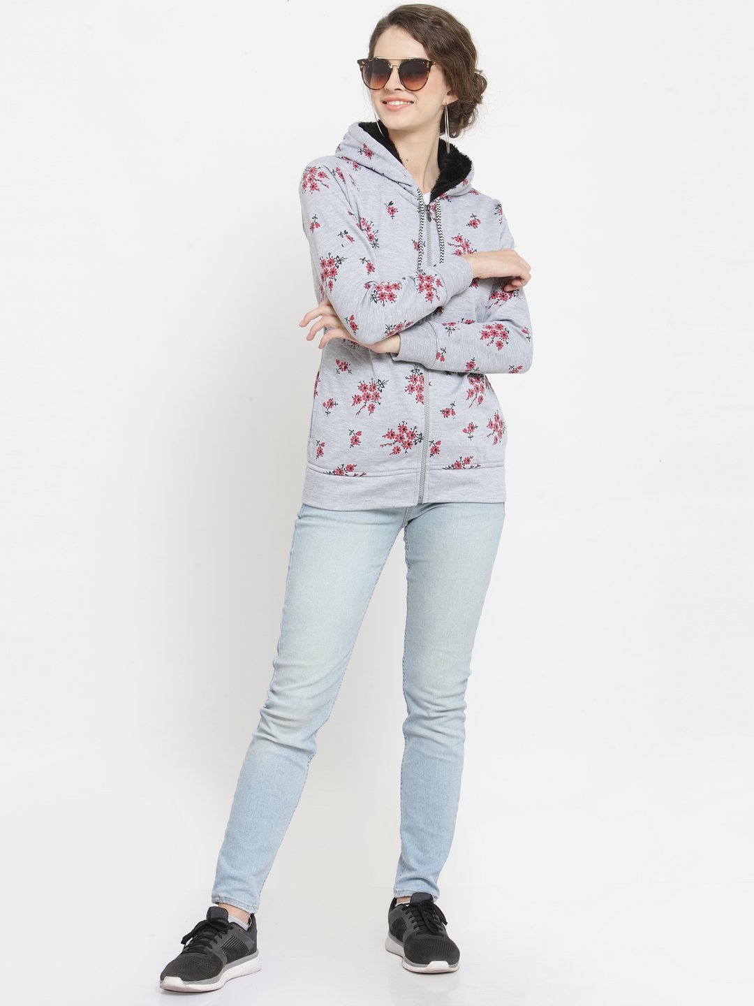 ZARVEY Full Sleeve Printed, Floral Print Women Jacket