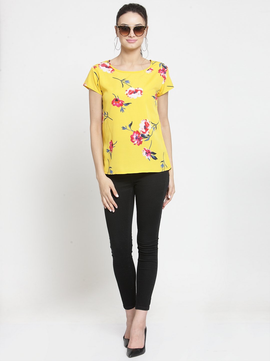 ZARVEY Casual Regular Sleeve Printed Women Multicolor Top