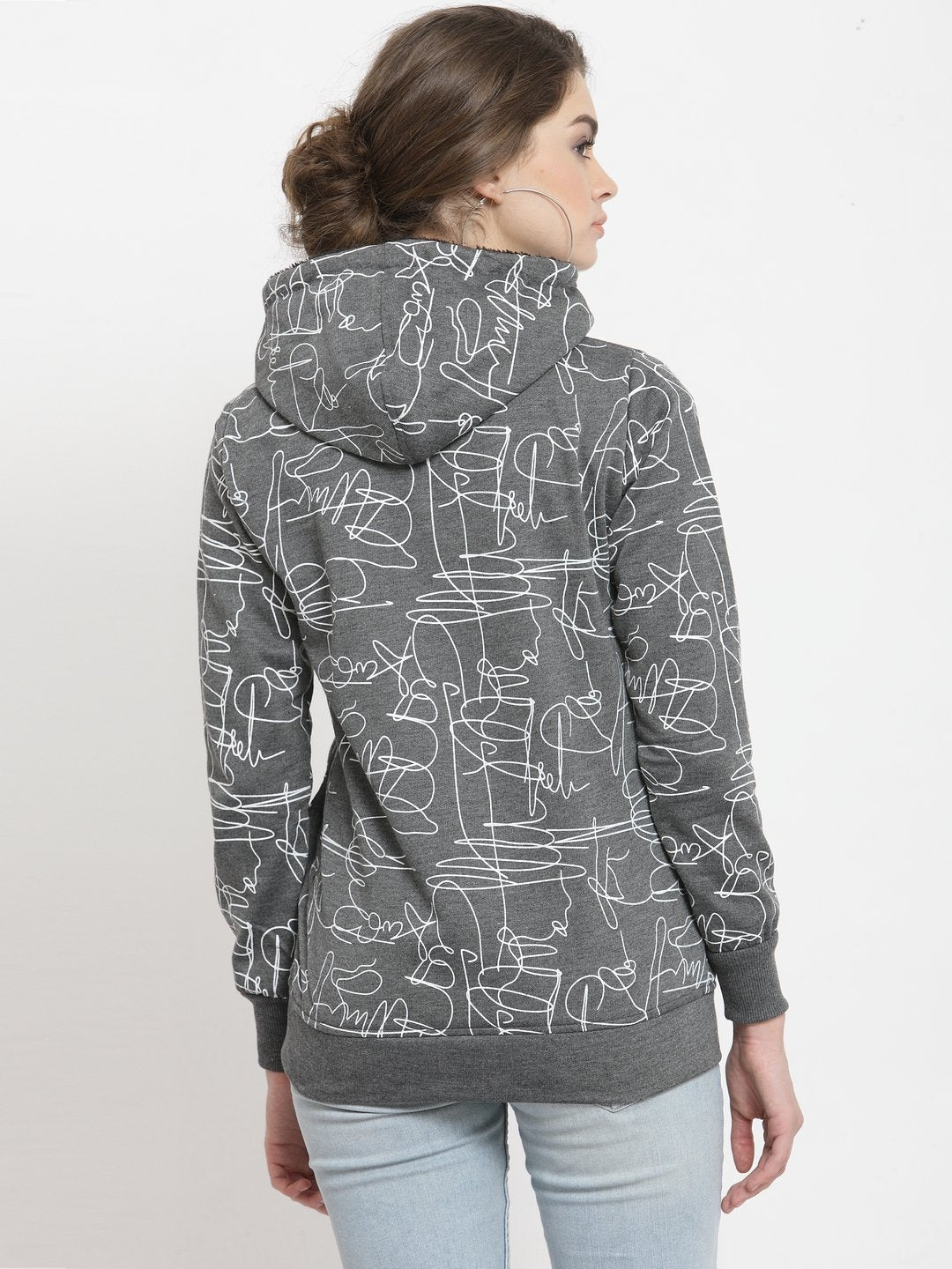 ZARVEY Full Sleeve Printed, Self Design Women Jacket