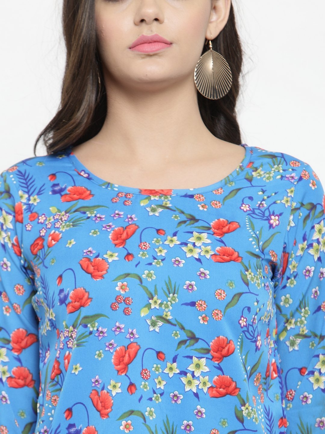 ZARVEY Casual Regular Sleeve Printed Women Multicolor Top