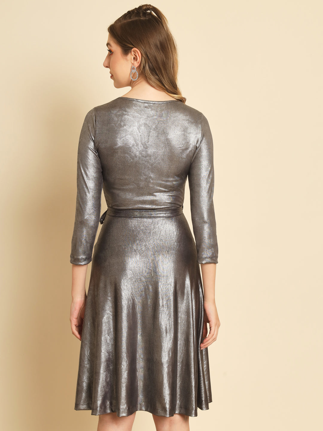 TANDUL Women A-line Silver Dress