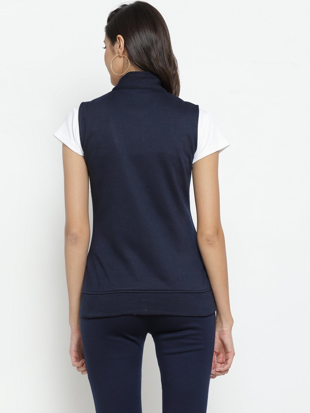 ZARVEY Sleeveless Solid Women's Jacket