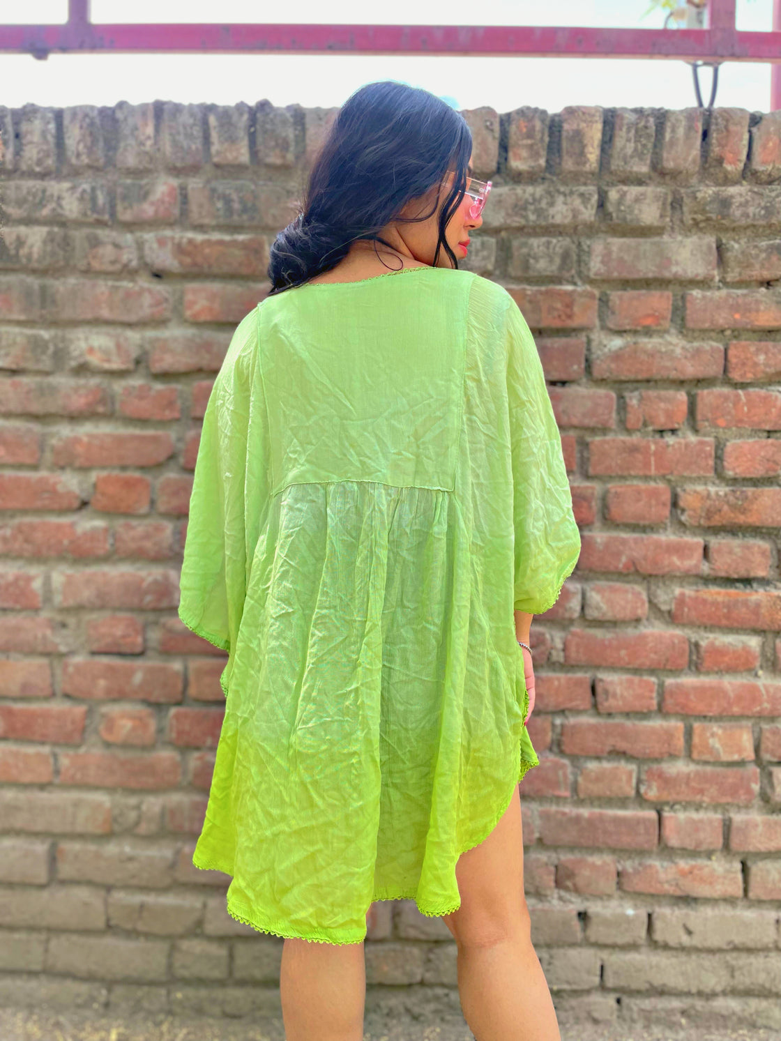 TANDUL  Cotton Crepe Blend Poncho