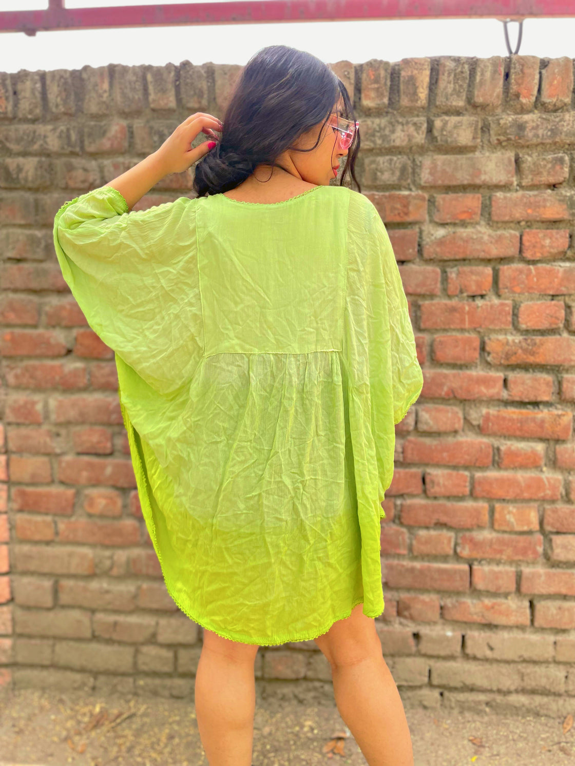 TANDUL  Cotton Crepe Blend Poncho