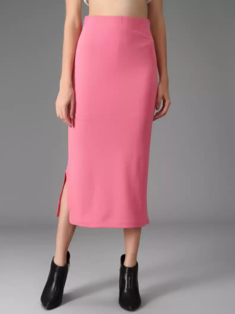 TANDUL  Women Solid Tube Pink Skirt