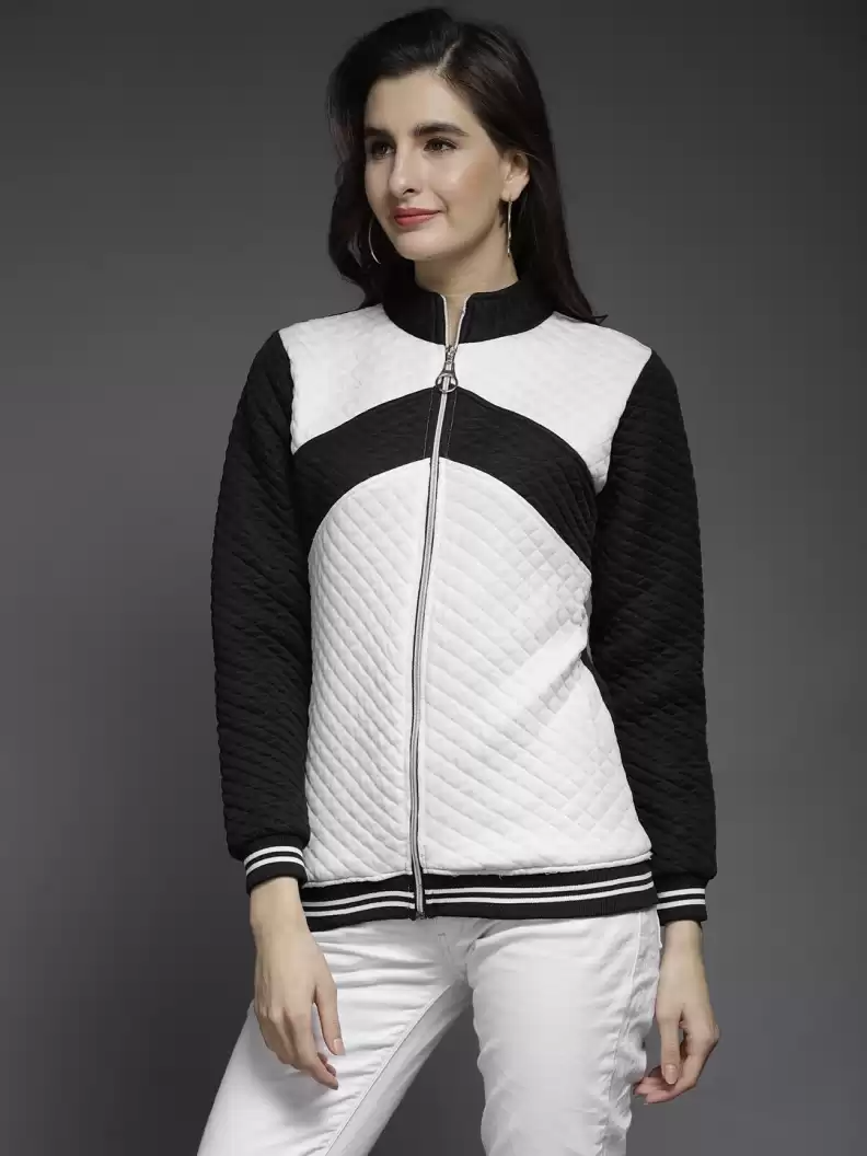 TANDUL  Full Sleeve Colorblock Women Quilted Jacket