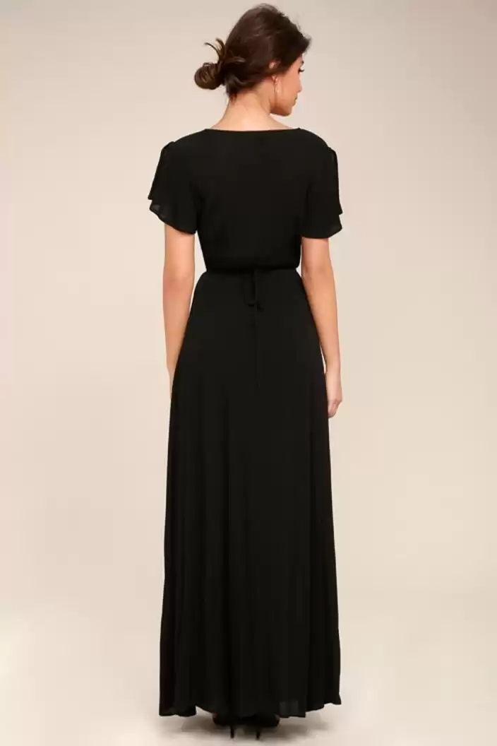 Women Maxi Black Dress