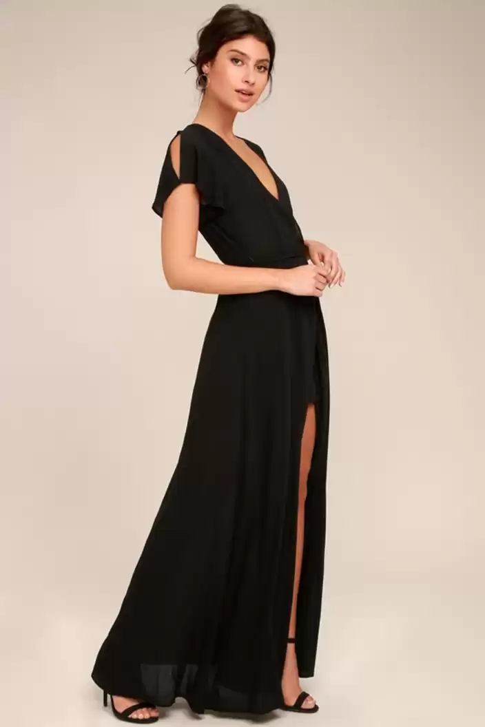 Women Maxi Black Dress