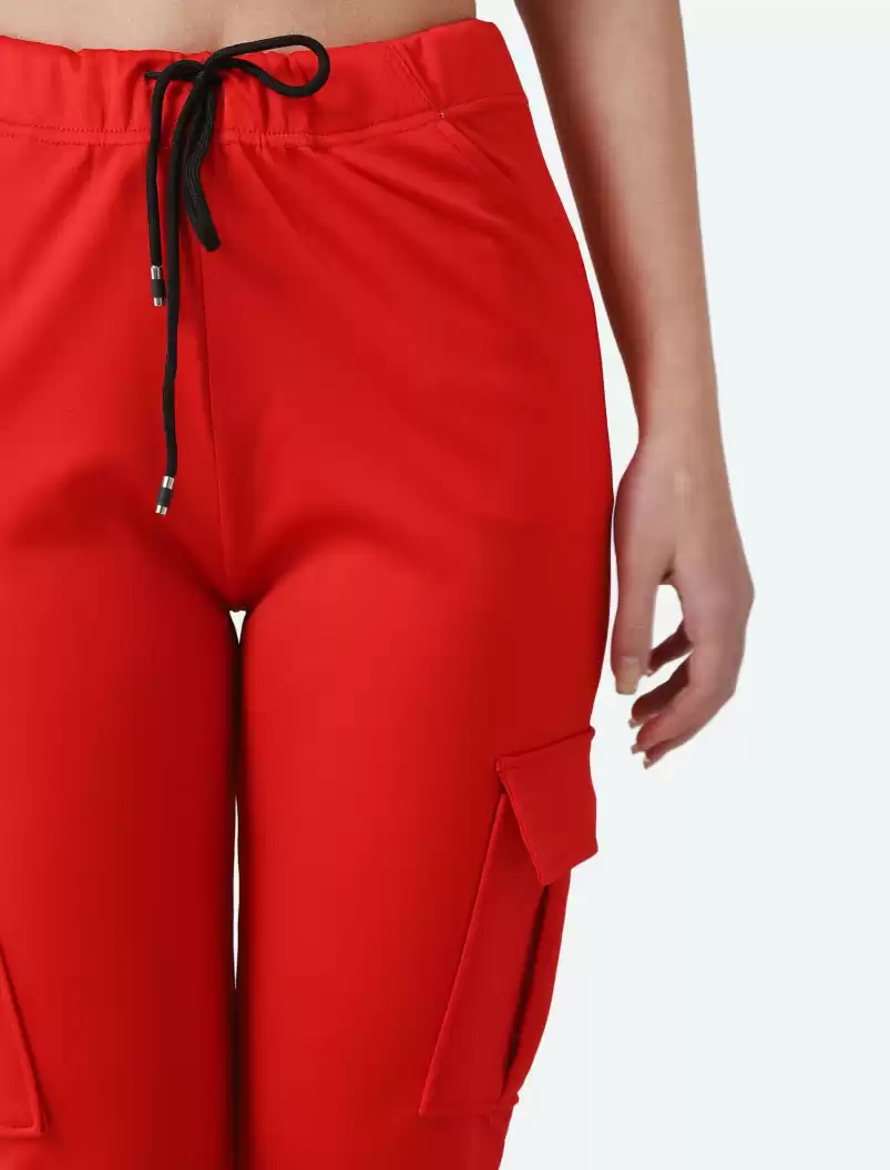 TANDUL  Regular Fit Women Red Viscose Blend Trousers