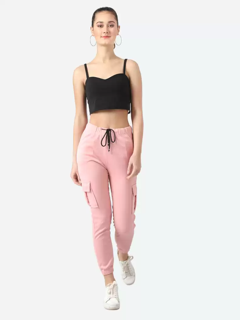 TANDUL  Regular Fit Women Pink Viscose Blend Trousers