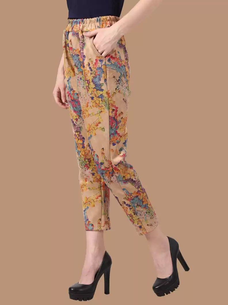 TANDUL  Regular Fit Women Multicolor Viscose Blend Trousers