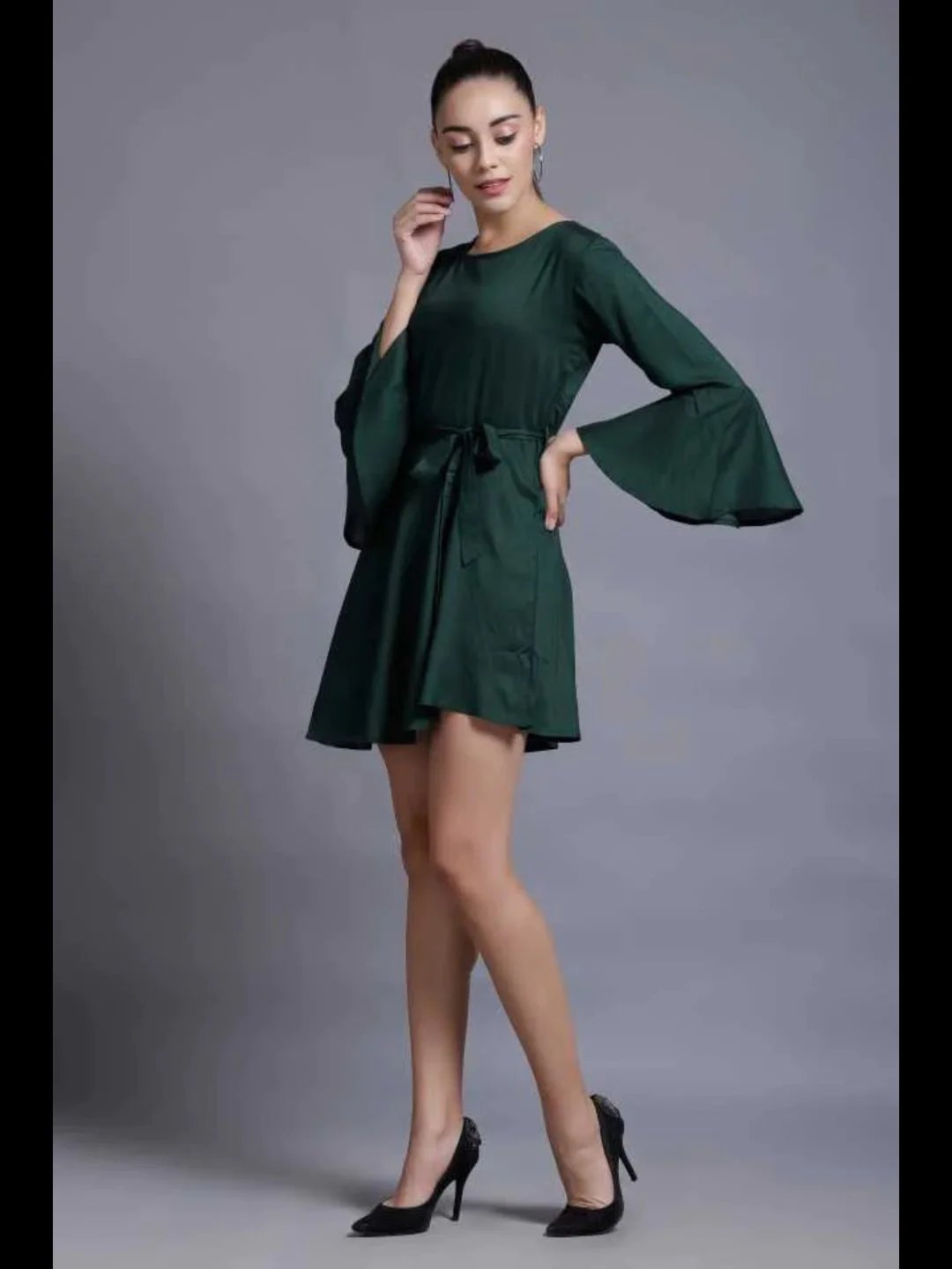 TANDUL  Women A-line Green Dress