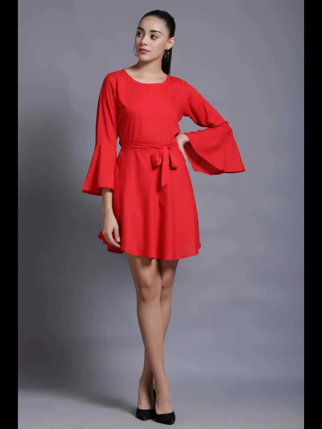 Women A-line Red Dress