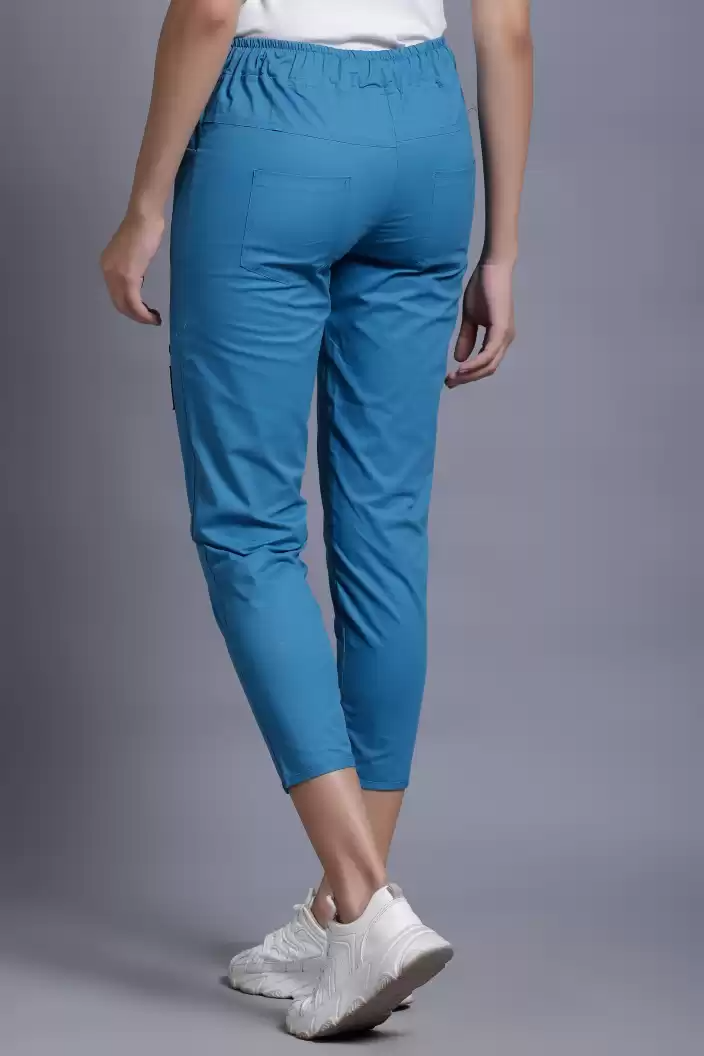 TANDUL  Regular Fit Women Blue Lycra Blend Trousers