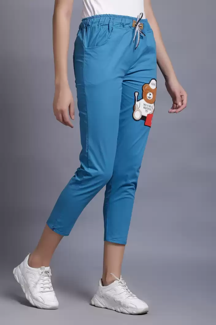 TANDUL  Regular Fit Women Blue Lycra Blend Trousers