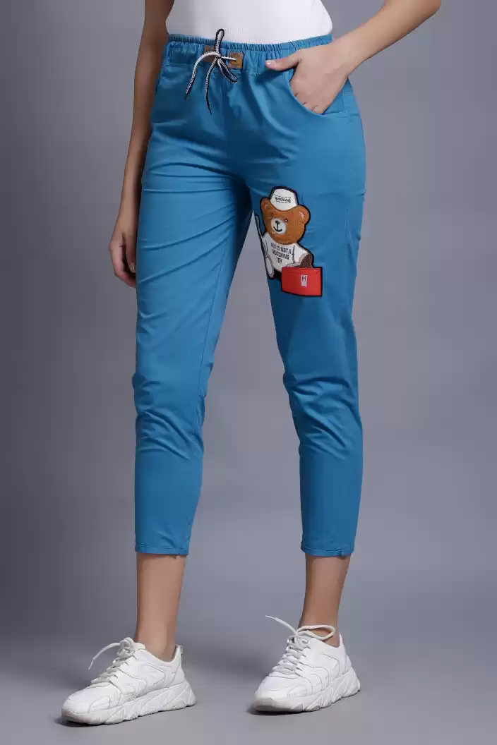 TANDUL  Regular Fit Women Blue Lycra Blend Trousers