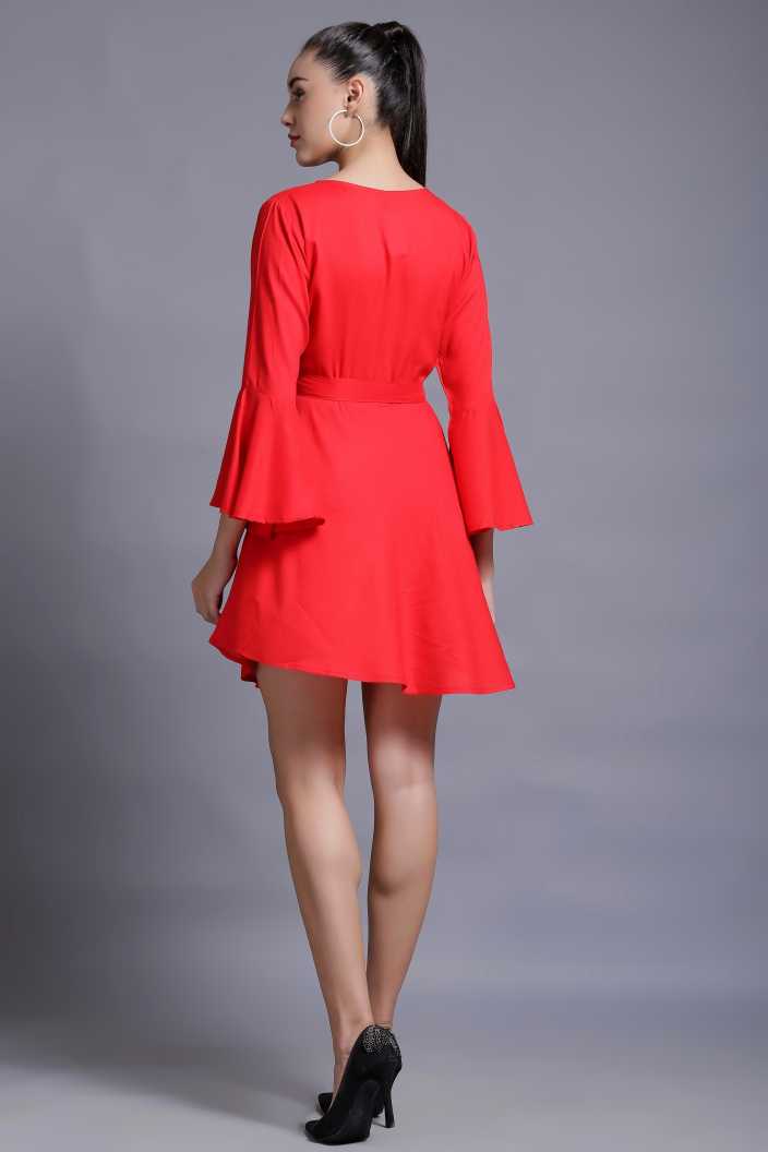 Women A-line Red Dress