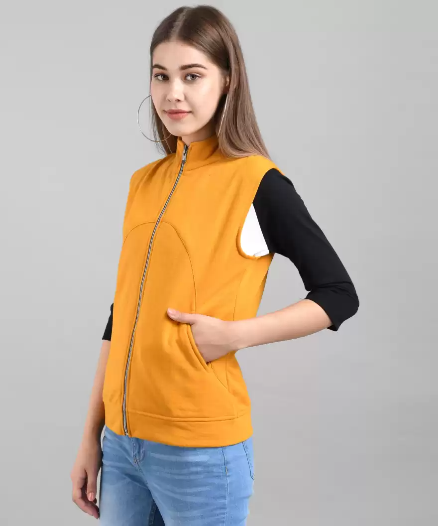 TANDUL  Sleeveless Solid Women Jacket