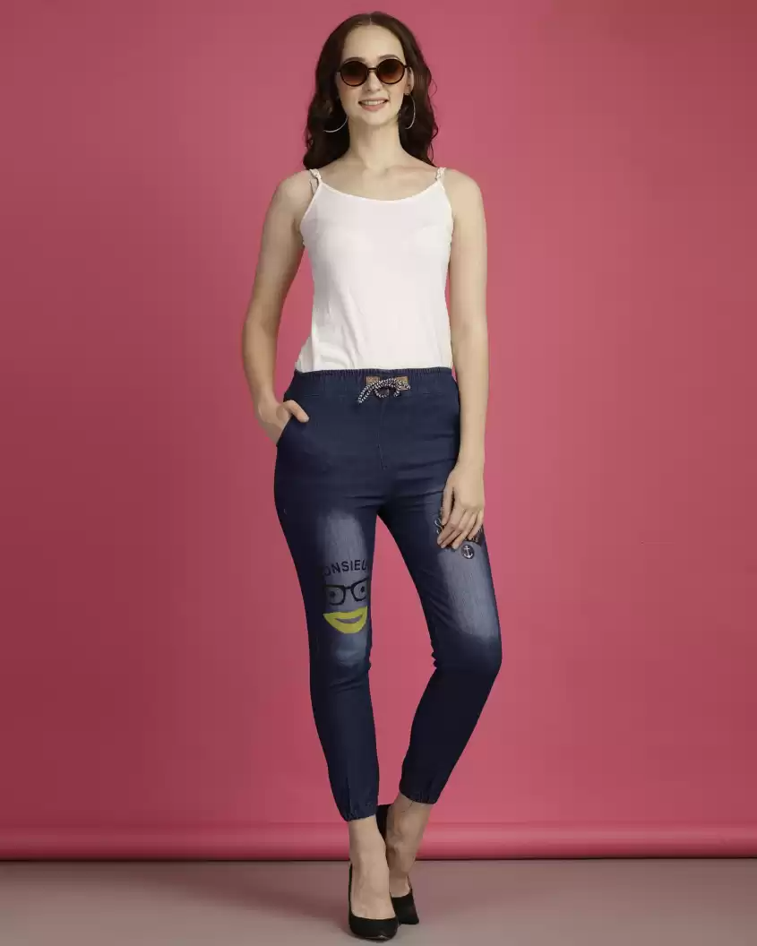 TANDUL  Regular Fit Women Multicolor Denim Blend Trousers