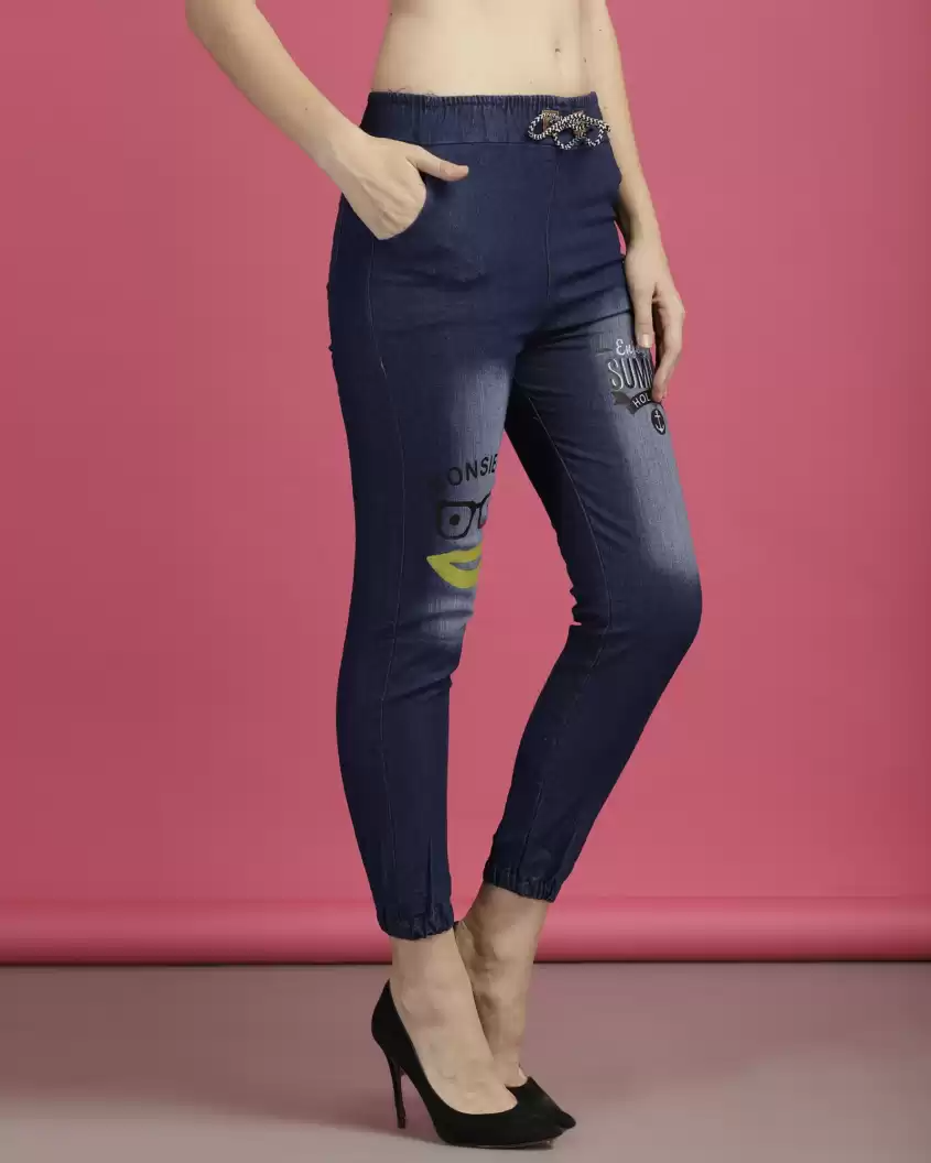 TANDUL  Regular Fit Women Multicolor Denim Blend Trousers