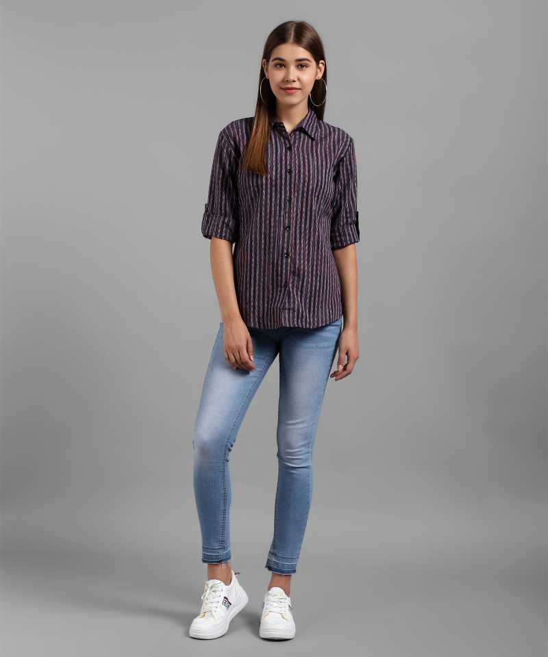 TANDUL  Women Regular Fit Self Design Casual Shirt