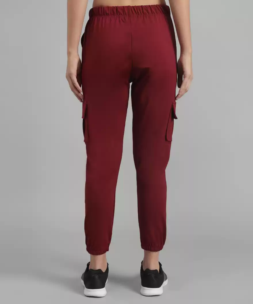 TANDUL  Regular Fit Women Maroon Lycra Blend Trousers