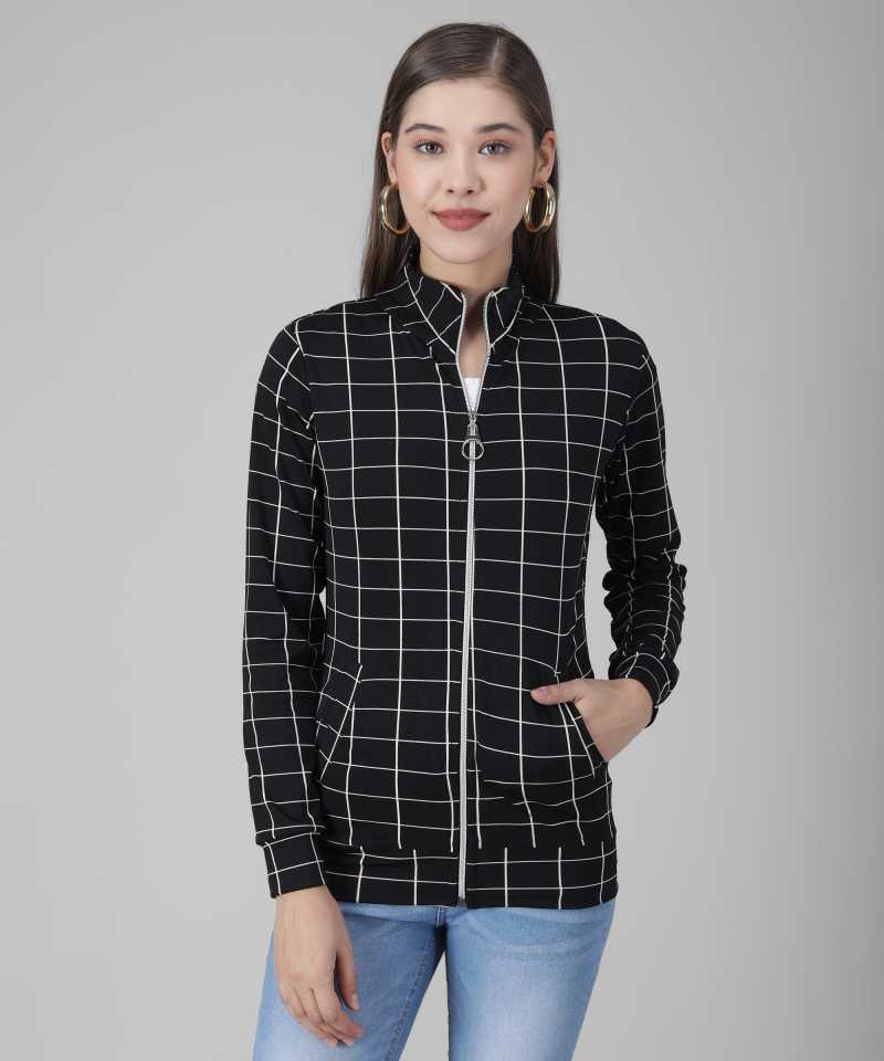 TANDUL  Full Sleeve Checkered Women Jacket