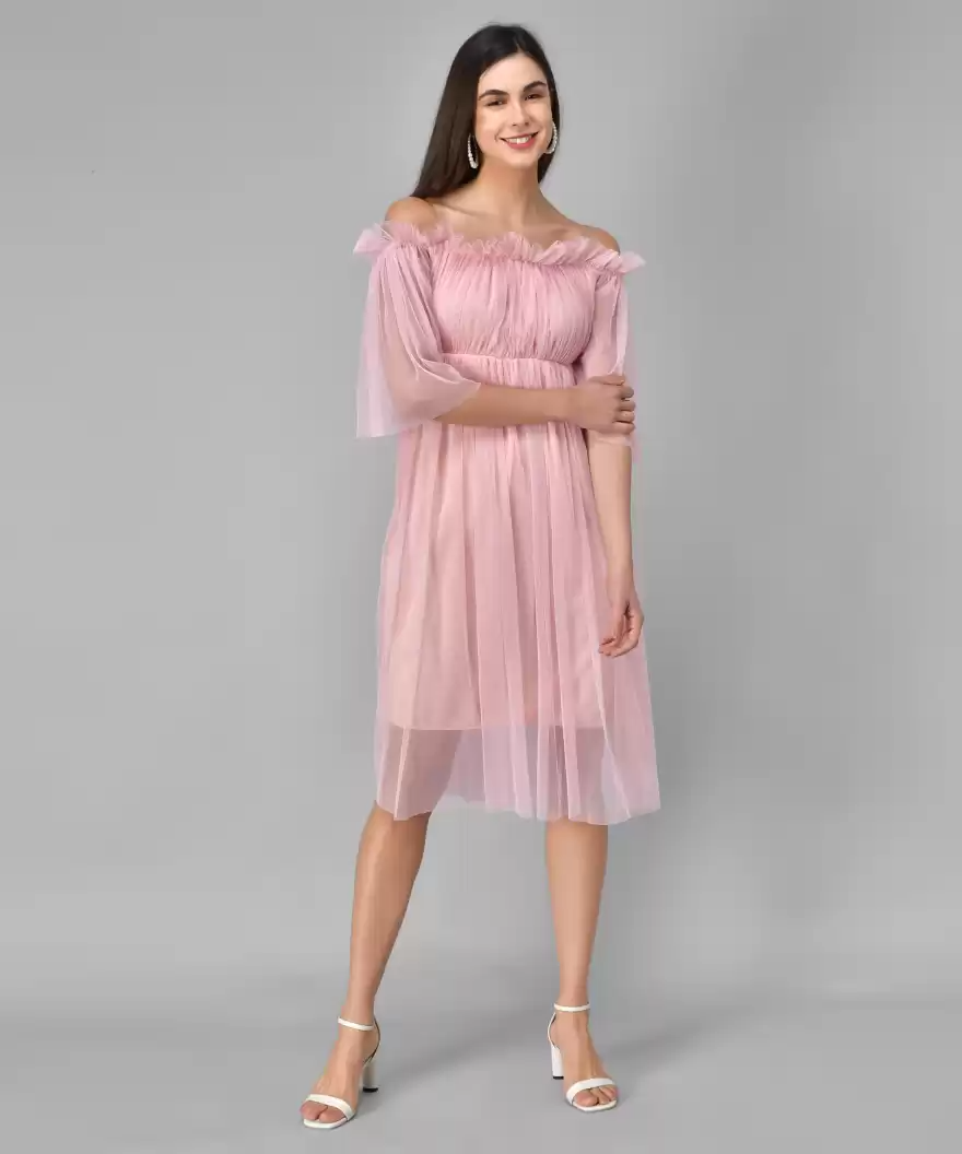 TANDUL  Women Layered Pink Dress