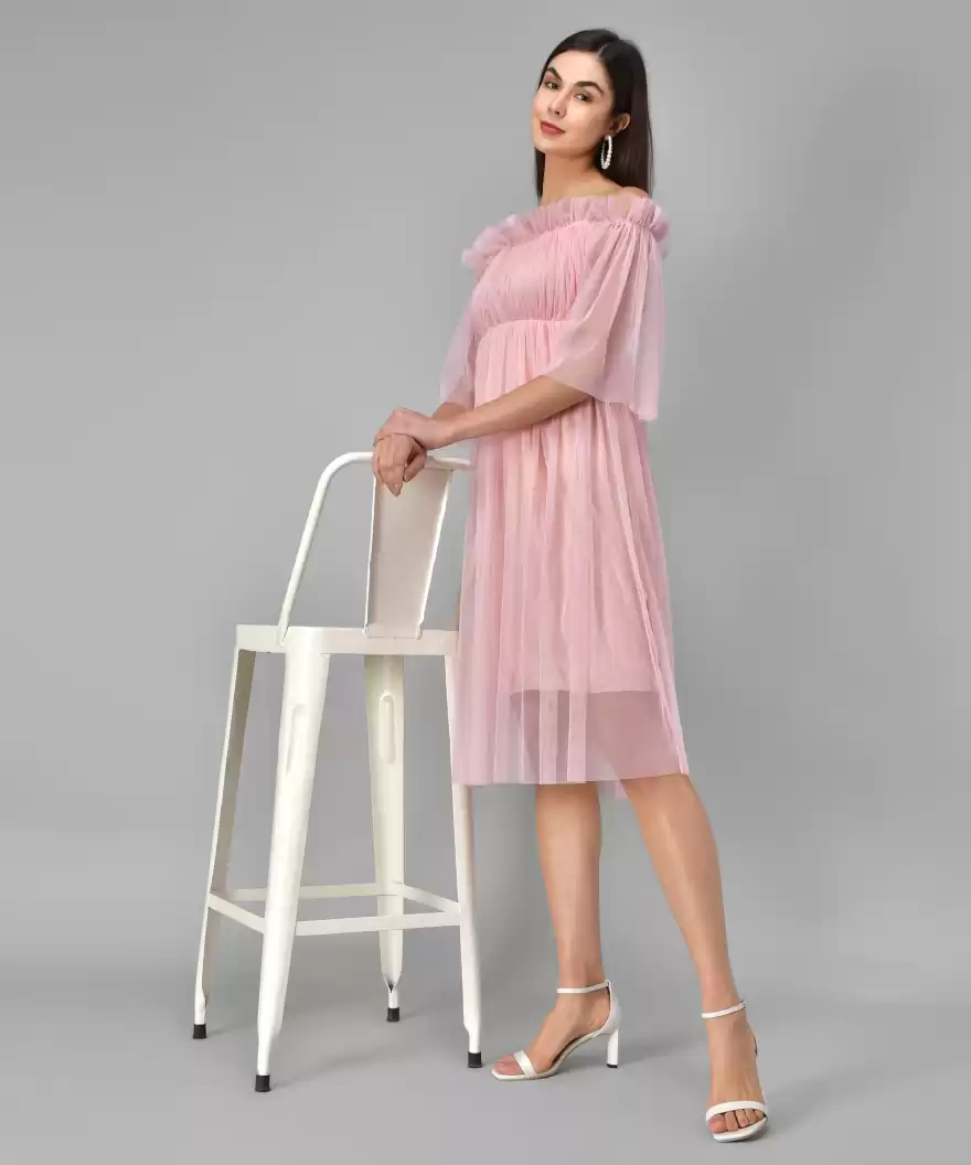 TANDUL  Women Layered Pink Dress