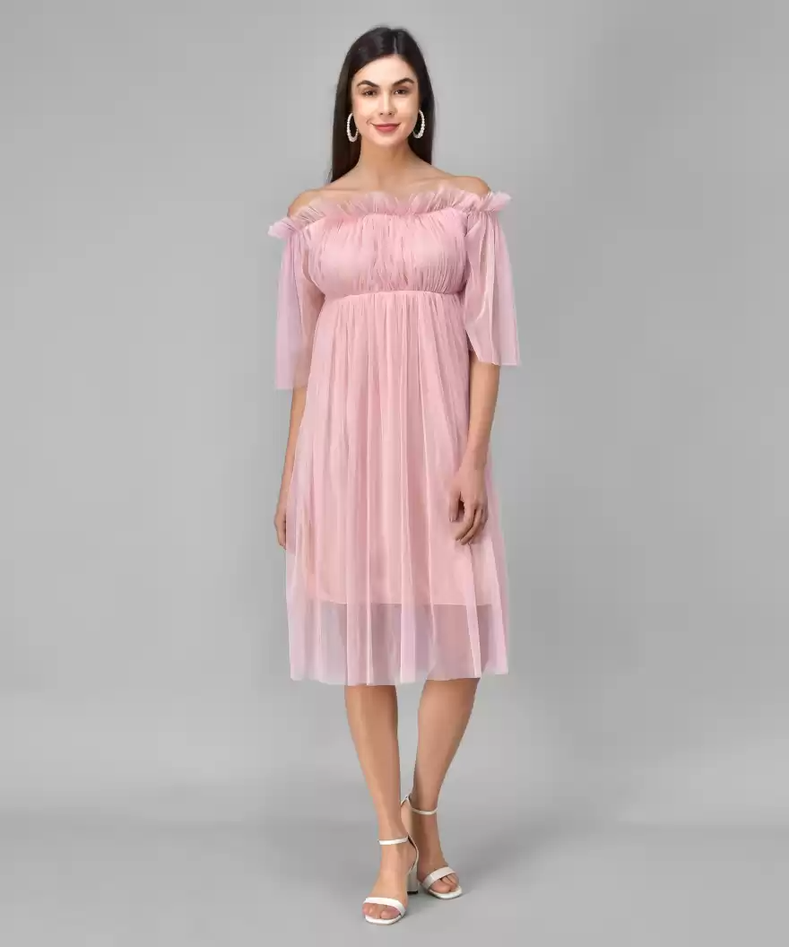 TANDUL  Women Layered Pink Dress