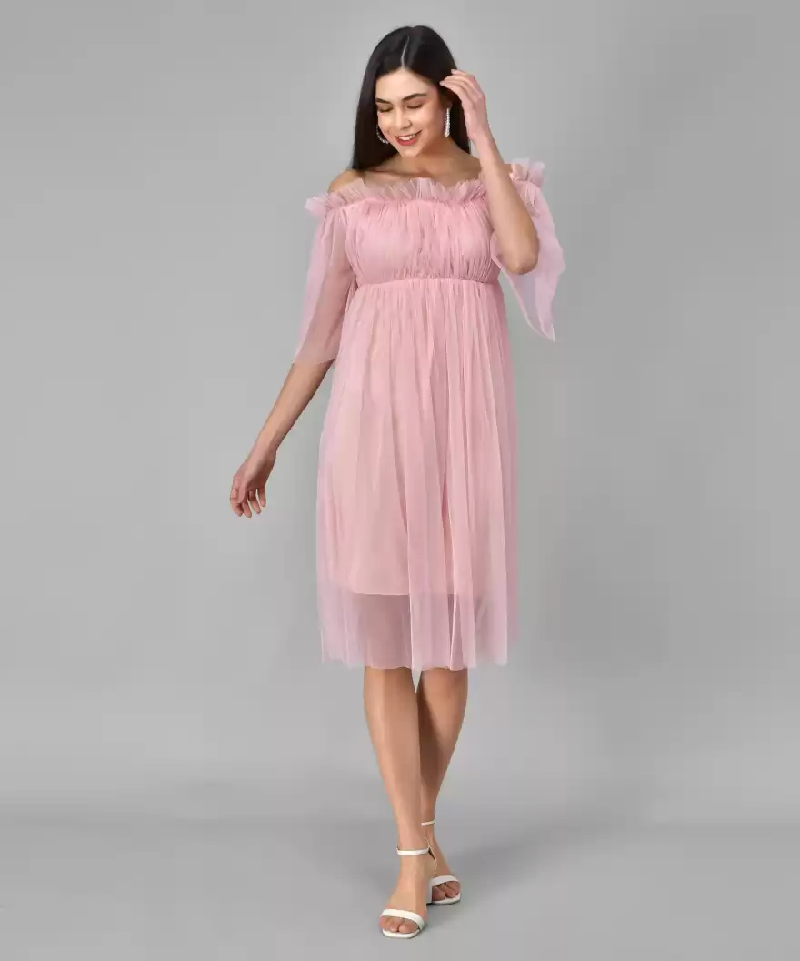 TANDUL  Women Layered Pink Dress