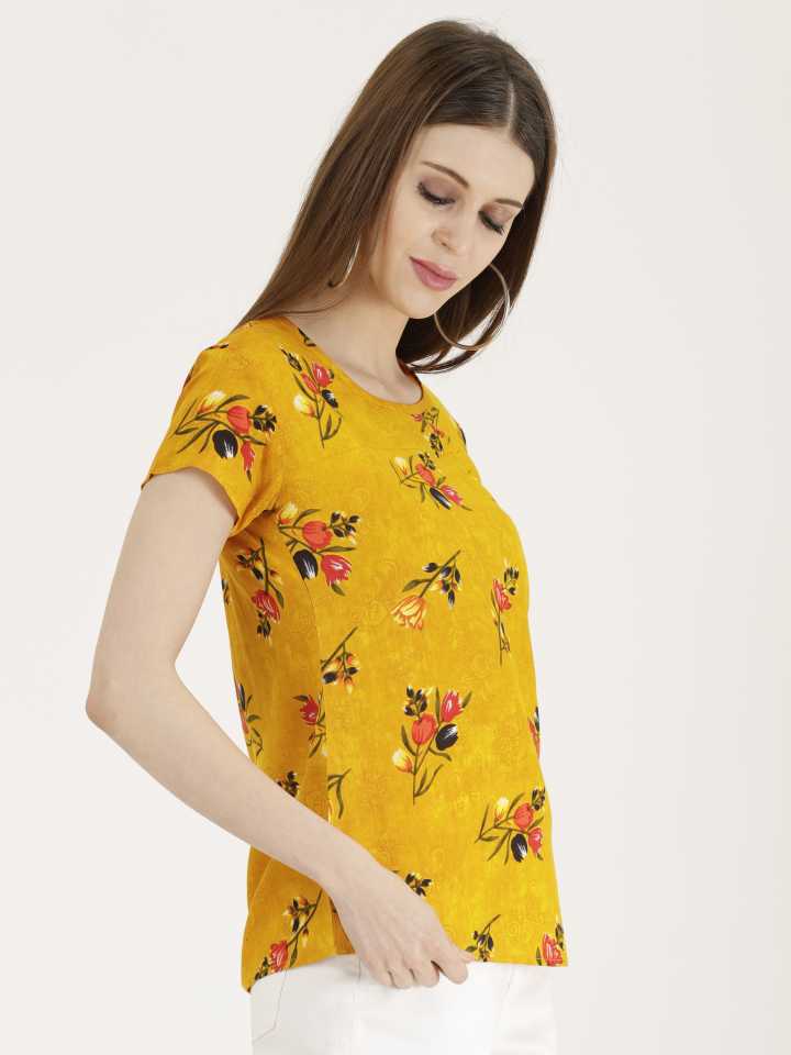 TANDUL  Casual Regular Sleeves Printed Women Multicolor Top