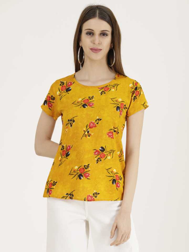 TANDUL  Casual Regular Sleeves Printed Women Multicolor Top