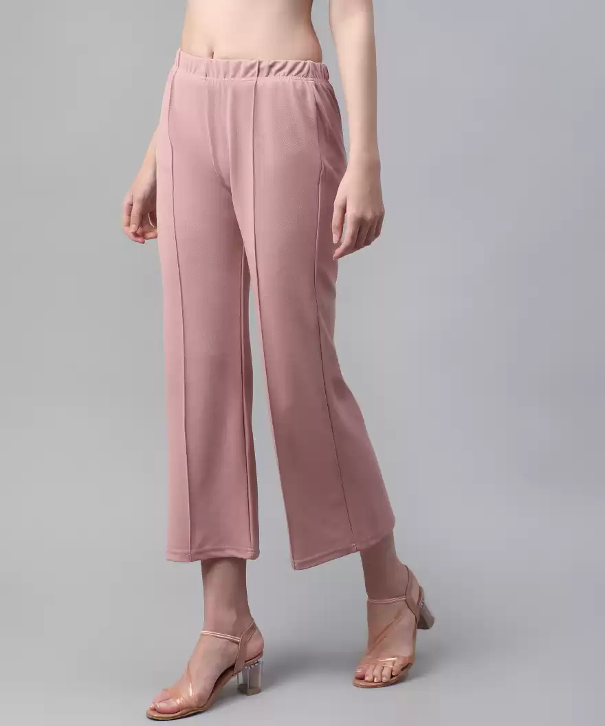 TANDUL  Regular Fit Women Pink Lycra Blend Trousers