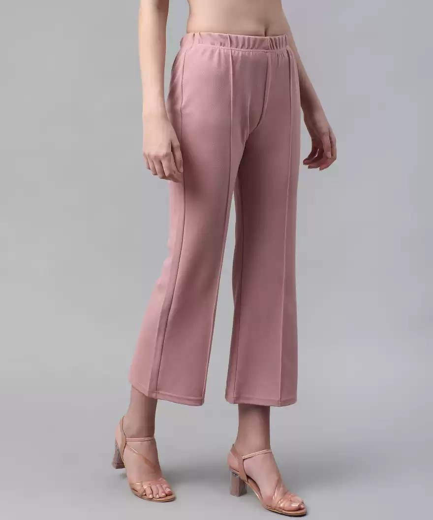 TANDUL  Regular Fit Women Pink Lycra Blend Trousers