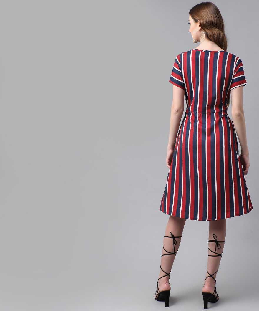 Women A-line Multicolor Dress